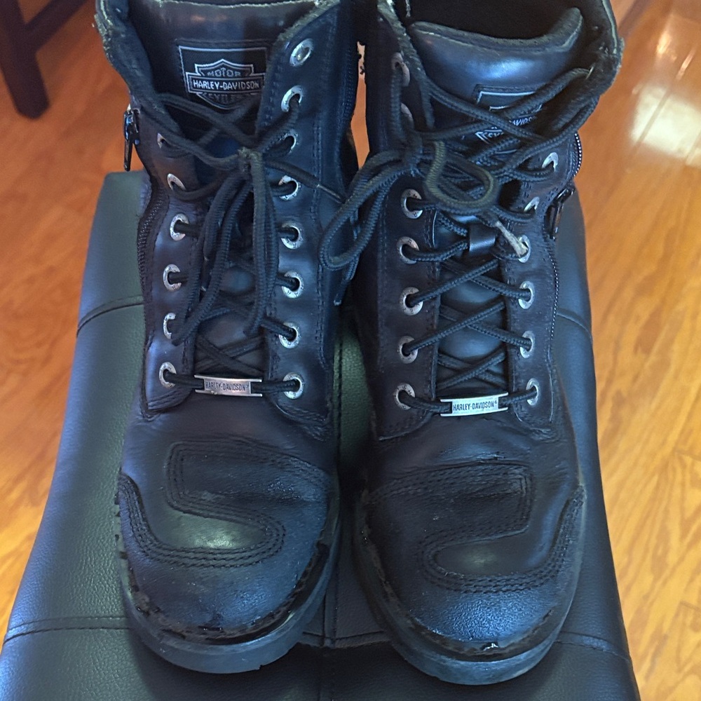 Harley-Davidson Black Leather Riding Boots